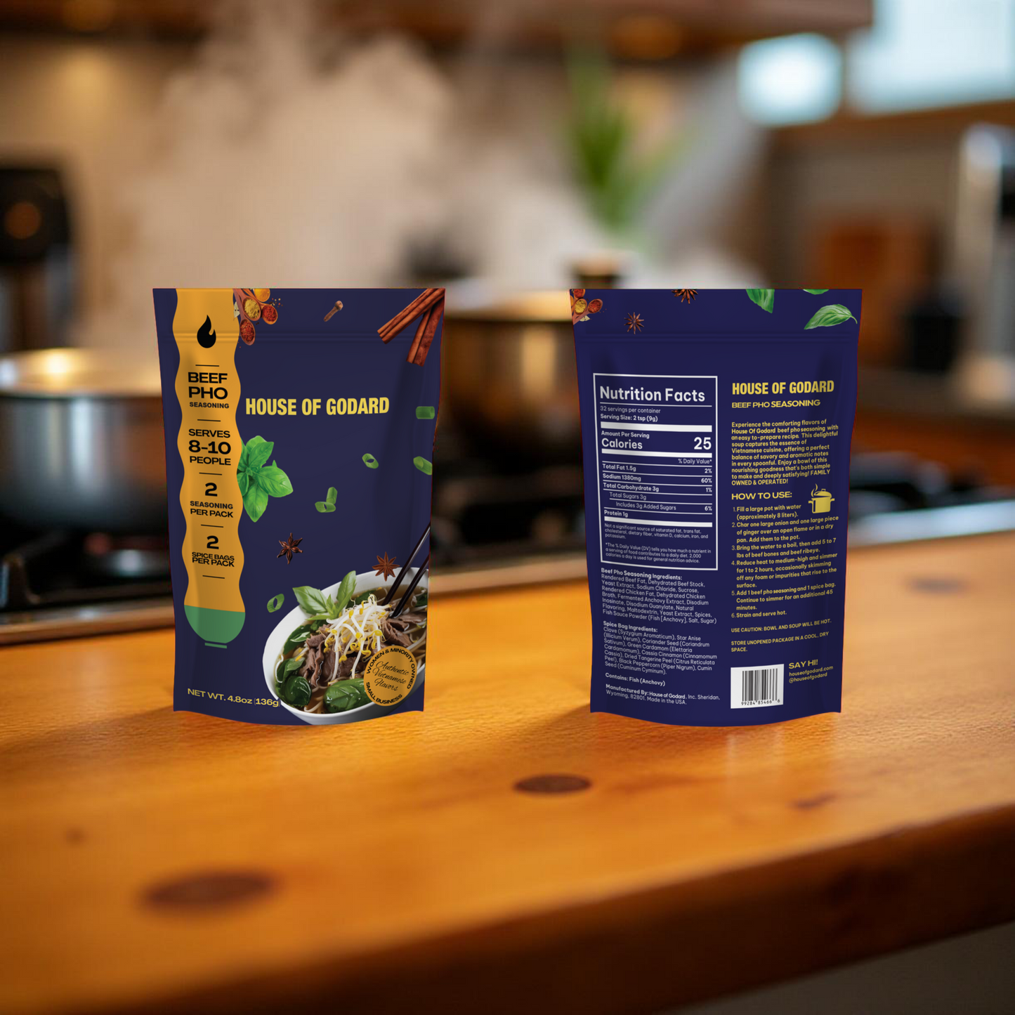 HOG's Beef Pho Noodle Soup KIT
