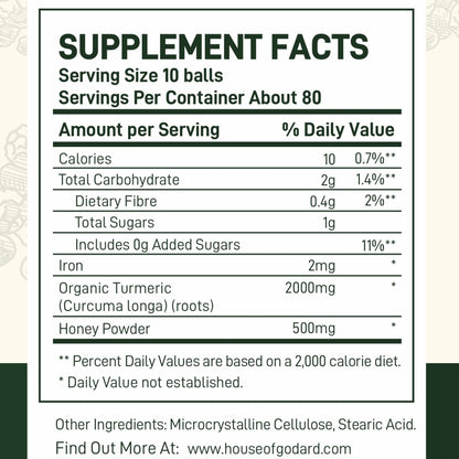 Rēine Godard's Exclusive Organic Turmeric Curcumin Balls (PLAIN)