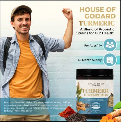 Rēine Godard's Exclusive Organic Turmeric Curcumin Balls + Black Pepper + Cayenne
