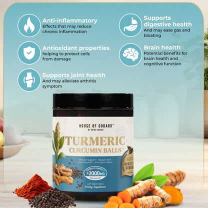 Rēine Godard's Exclusive Organic Turmeric Curcumin Balls + Black Pepper + Cayenne