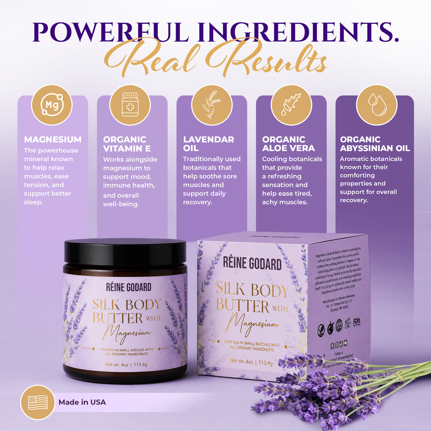 Silk Body Butter w/ Magnesium (Lavendar)
