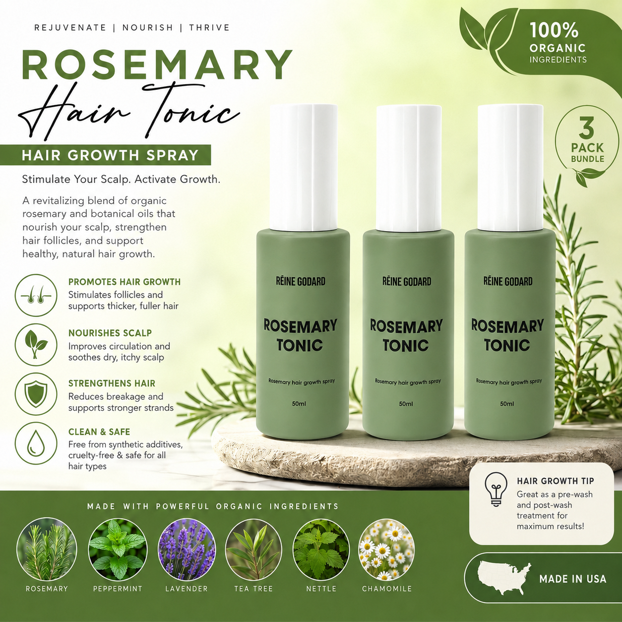 3-Pack Rosemary Tonic