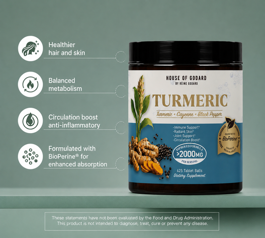 Rēine Godard's Exclusive Organic (BLACK PEPPER) Turmeric Curcumin Balls